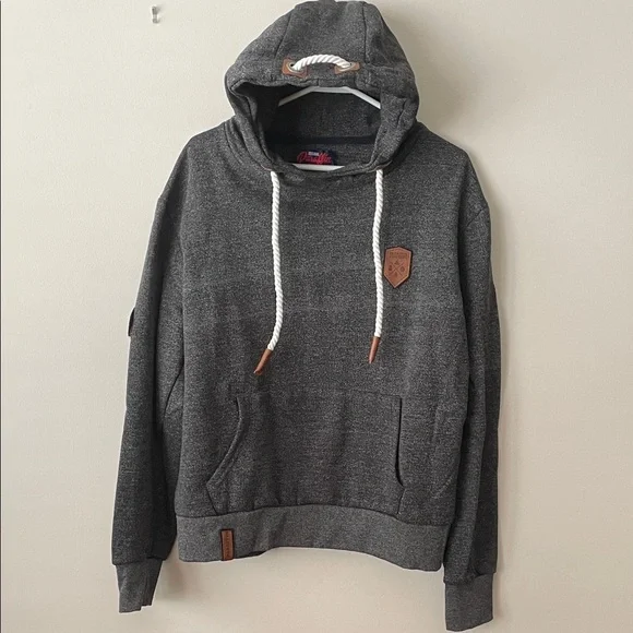 Gray Hoodie with Rope Drawstring - Picture 1 of 5